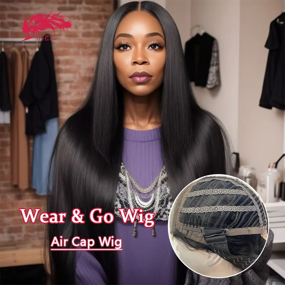 

Ali Queen Hair Wear And Go Glueless Wigs For Women Human Hair Straight Glueless Wig Ready To Go Human Hair Wigs Lace Air Wig