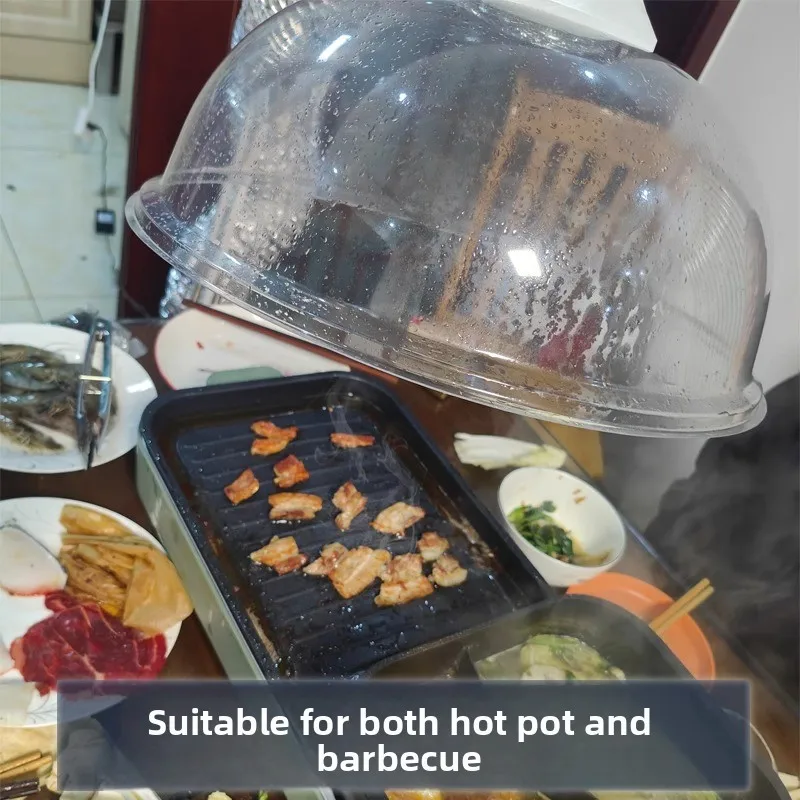Portable Adjustable BBQ Smoke Absorber for Indoor Tabletop Korean Barbecue Hot Pot Restaurant Kitchen Extractor Fan