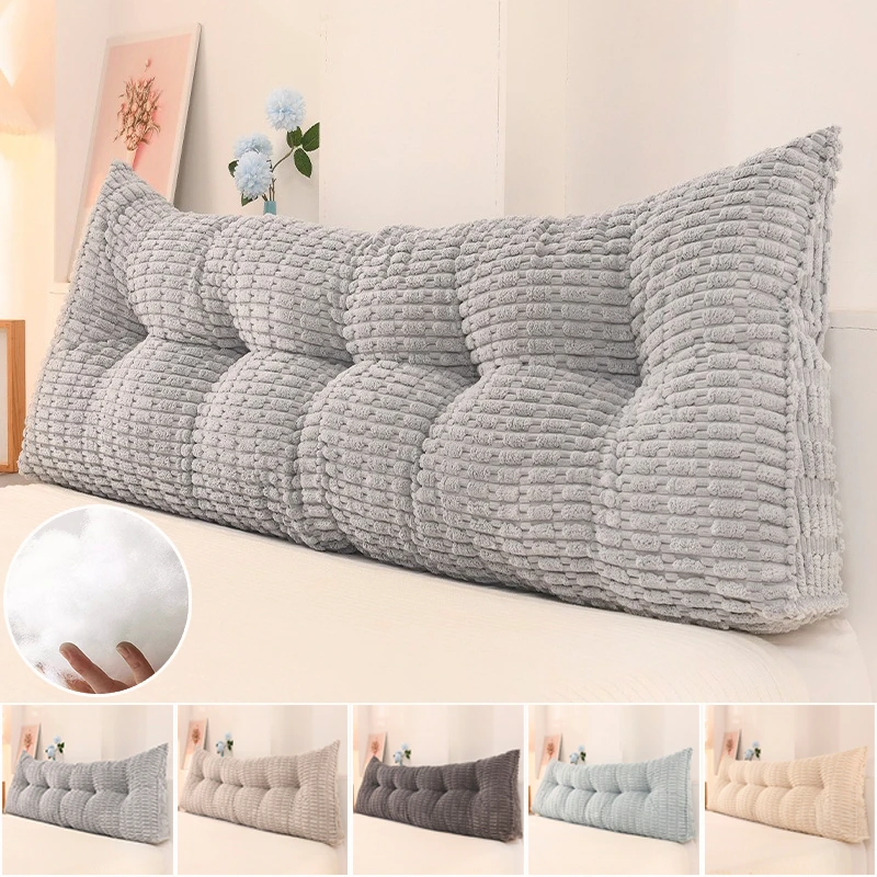 1PC Triangular Headboard Pillow Lumbar Support Backrest Reading Wedge Cushion for Bed Dorm Sofa Bay Window Home Decor All Season