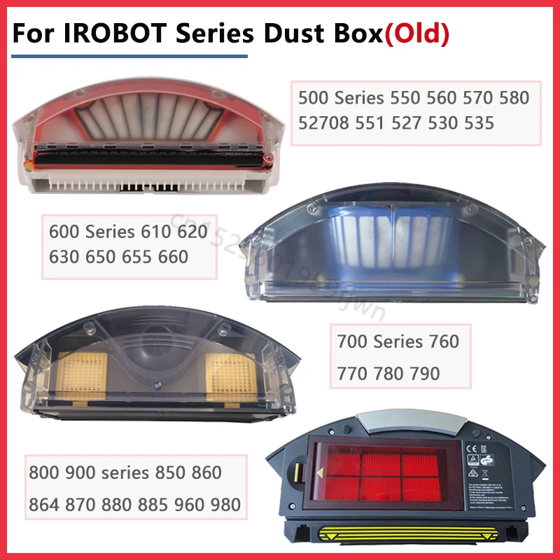 For IROBOT Roomba 500 600 700 800 900  Series Robot Vacuum Cleaner Replacement Dust Box Trash Can Parts Accesories