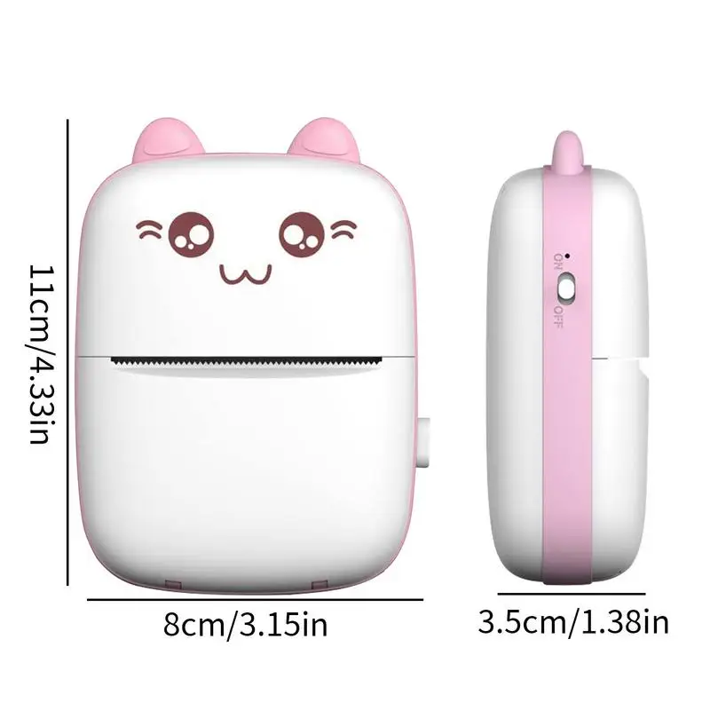 Mini Printer Mini Thermische Printer Met 6 Rollen Printpapier Voor Ios Smartphone Pocket Draadloze Printer Voor Het Leren Van Hulp
