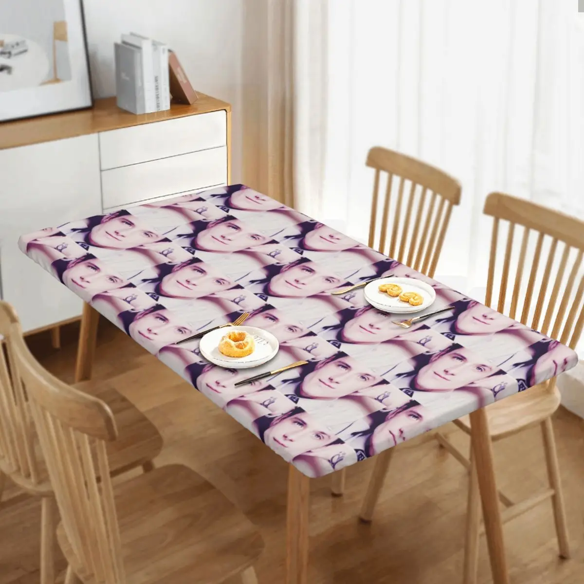 Josh Hutcherson Whistle Meme Song Music Customized Rectangular Tablecloth Waterproof Table Cover for Dining Events Table Cloth
