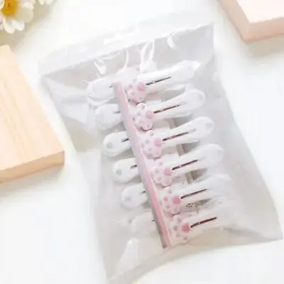 

12Pcs Cat Paw Shaped Clothes Clips Heavy Duty Windproof Sock Clamps for Home Outdoor Drying Non-Slip Clothespin Drying Aid