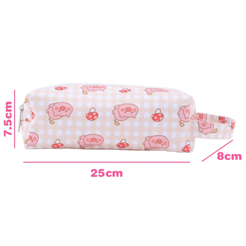 Kawaii Cartoon Cute Pencil Case Portable Pencil Bag Fashion Large Capacity Stationery Storage Pouch Office Supplies Gifts