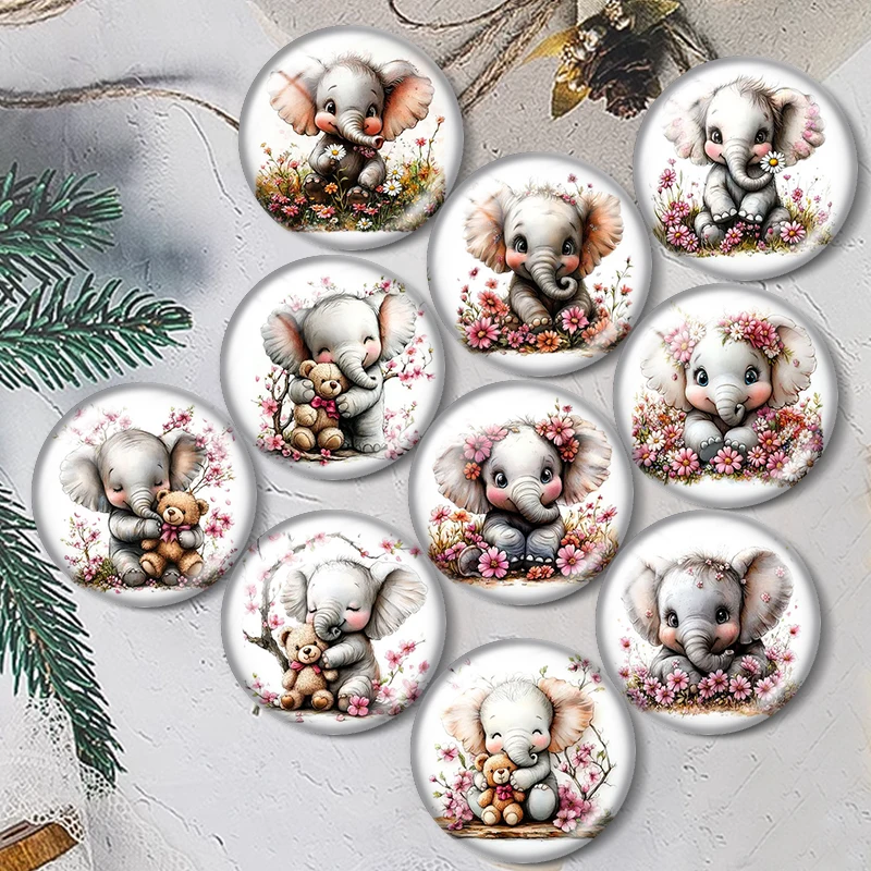 Jewelry Making 3 Year Old - Schattige babyolifant 12/18/20/25mm glazen cabochon armband