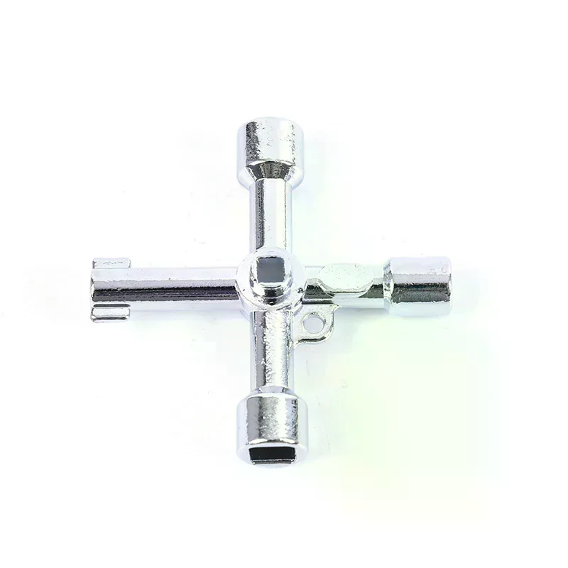 Multi-function 4 In 1 Universal Cross Key Triangle Key Cabinet Valve Alloy