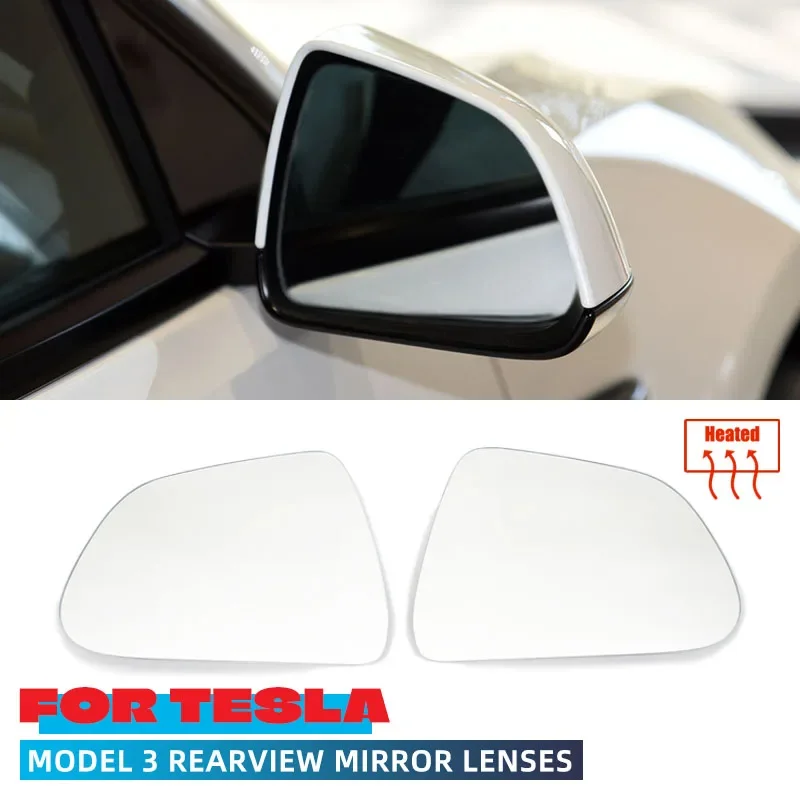 L/R 800R wide-angle large field of view rearview mirror replacement glass lens For Tesla Model 3 rearview mirror replacement