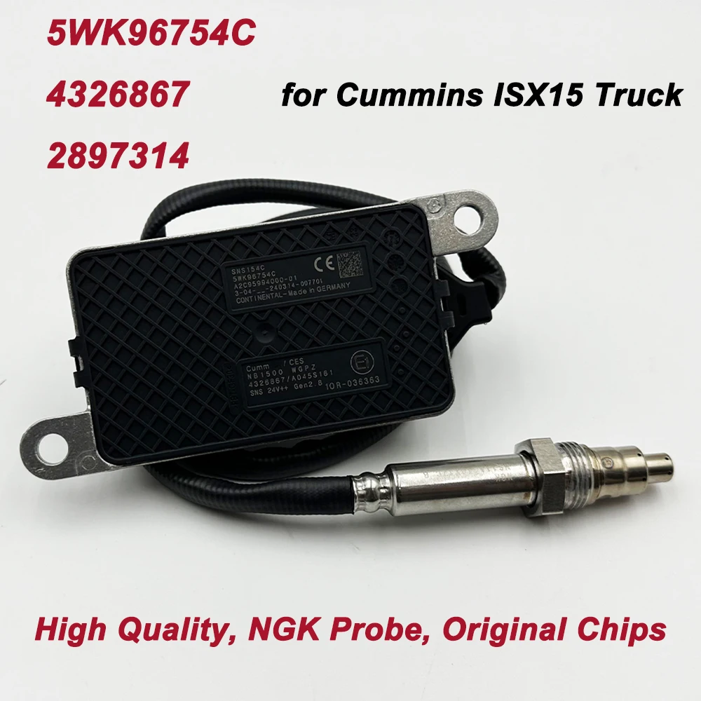 For Cummins Truck High Quality Chips N-GK Probe Nox Sensor Nitrogen Oxide Sensor OE 5WK96754C 4326867 5WK96754B 2897314 2872949