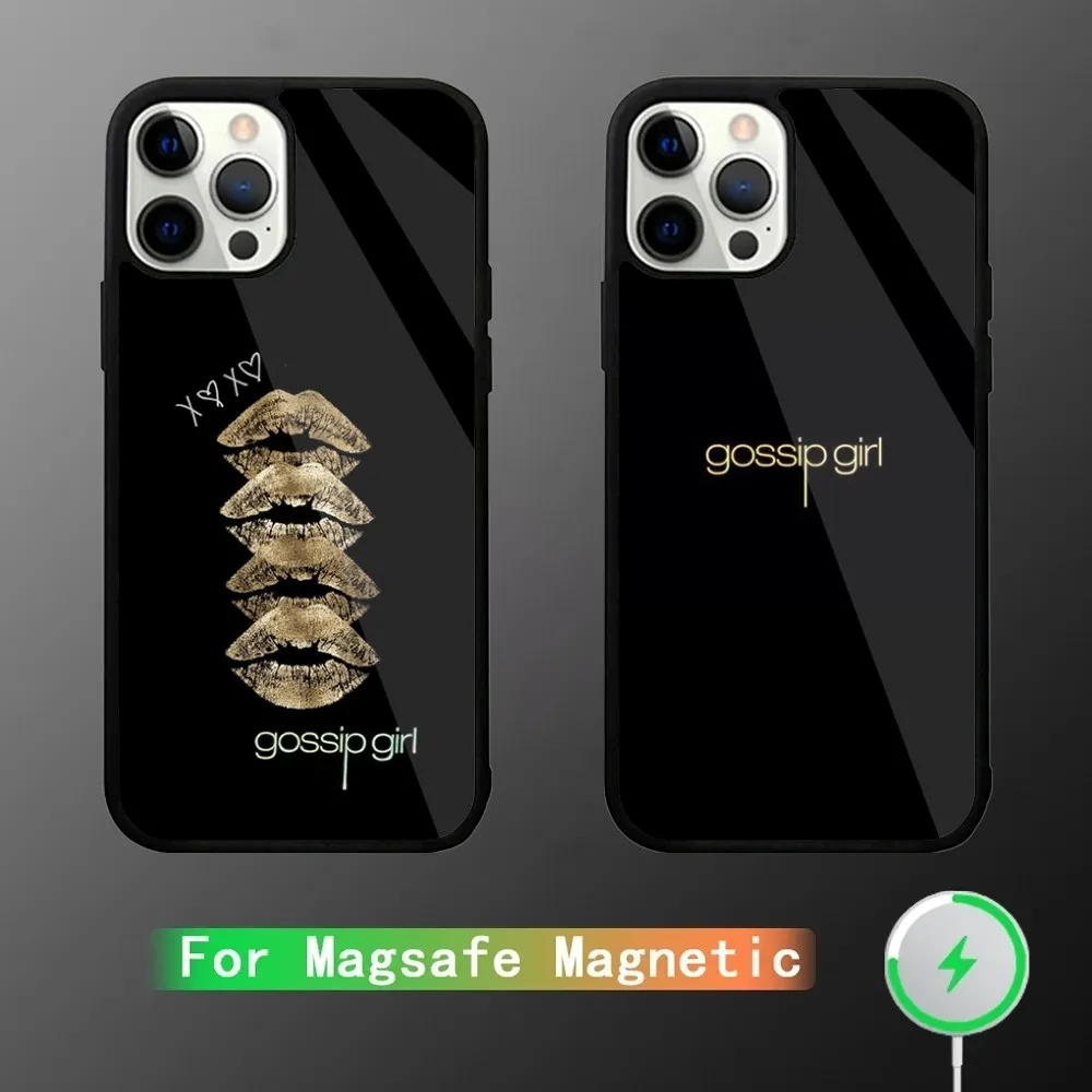 

G-Gossip Girl Design Art Phone Case For iPhone 15,14,13,12,11,Plus,Pro,Max Mini Magsafe Magnetic Wireless Charging