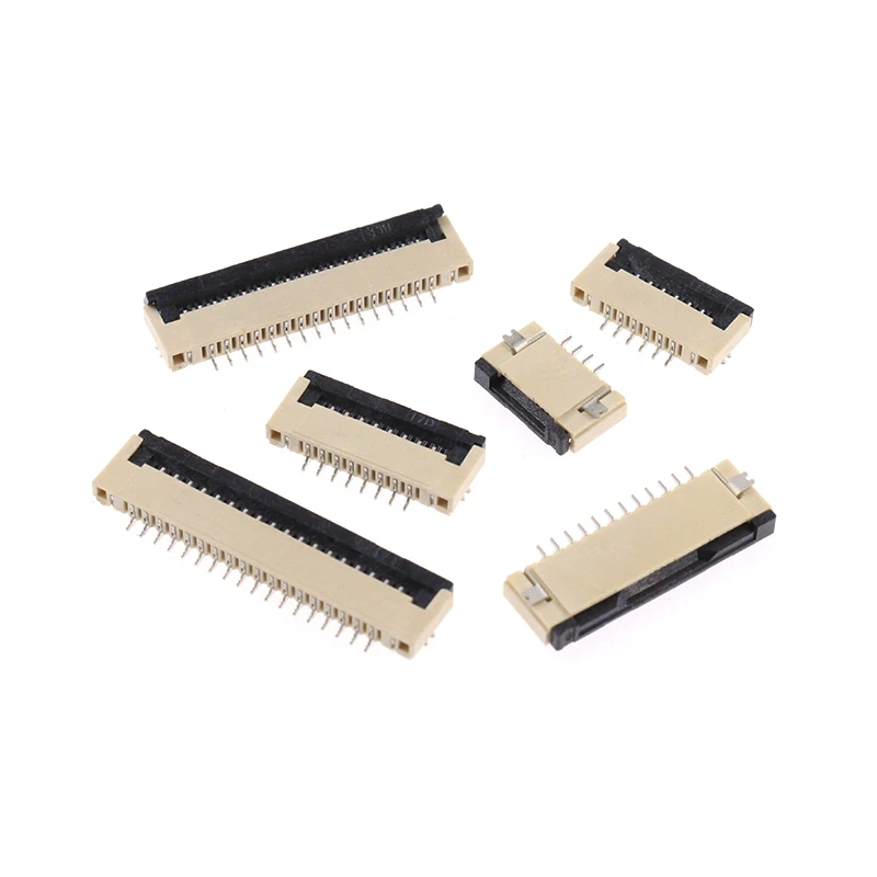 20pcs FPC FFC socket Connector 1mm Pitch Flat Cable Flip bottom connection 4/5/6/8/10/12/14/16/18/20/22/24/30P Clamshell Socket