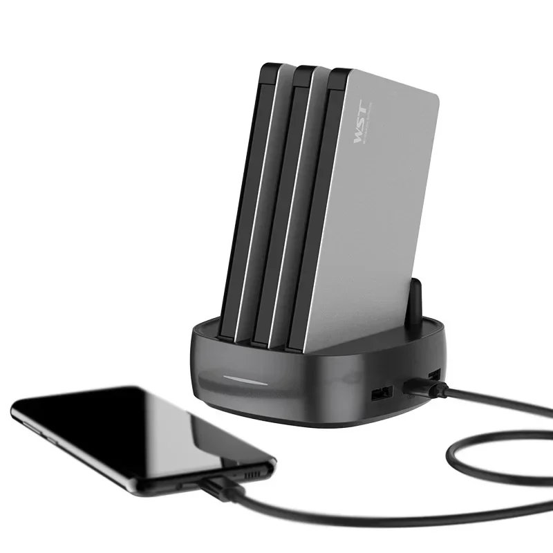 WST US / UK / EU Standard Mobile Phone Charger Restaurant Docking Station 8000mah Power Bank