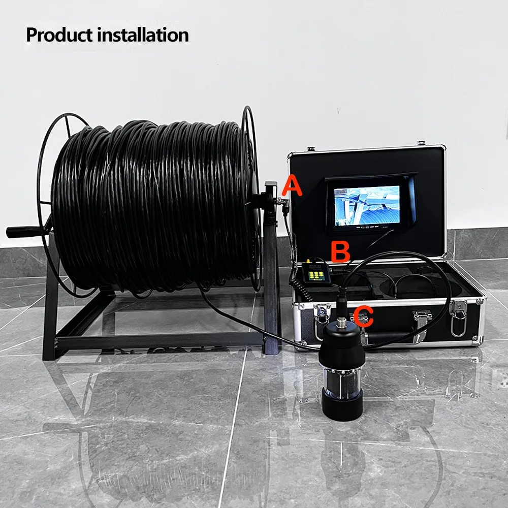 كاميرا مراقبة تحت الماء 200 متر في أعماق البحار المحيط 360 درجة تحت الماء صياد السمك كاميرا فيديو HD 1000tvl IP68 مقاوم للماء DVR