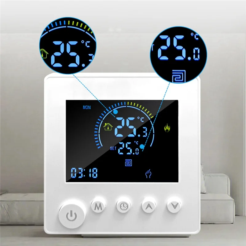 TUYA Wifi Thermostat Temperature Controller Water Electric Floor Heating TRV 16A Digital LCD Display Wall Mounted Durable