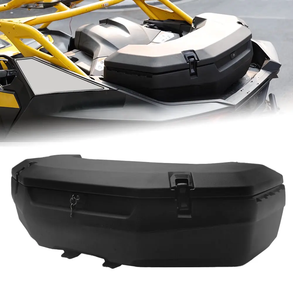 For Can-am Outlander PRO Max 500 700 Maverick R X RS MAX 2024-26 ATV UTV 30L Cargo Storage Box Lockable Rear Trunk Rack Bin