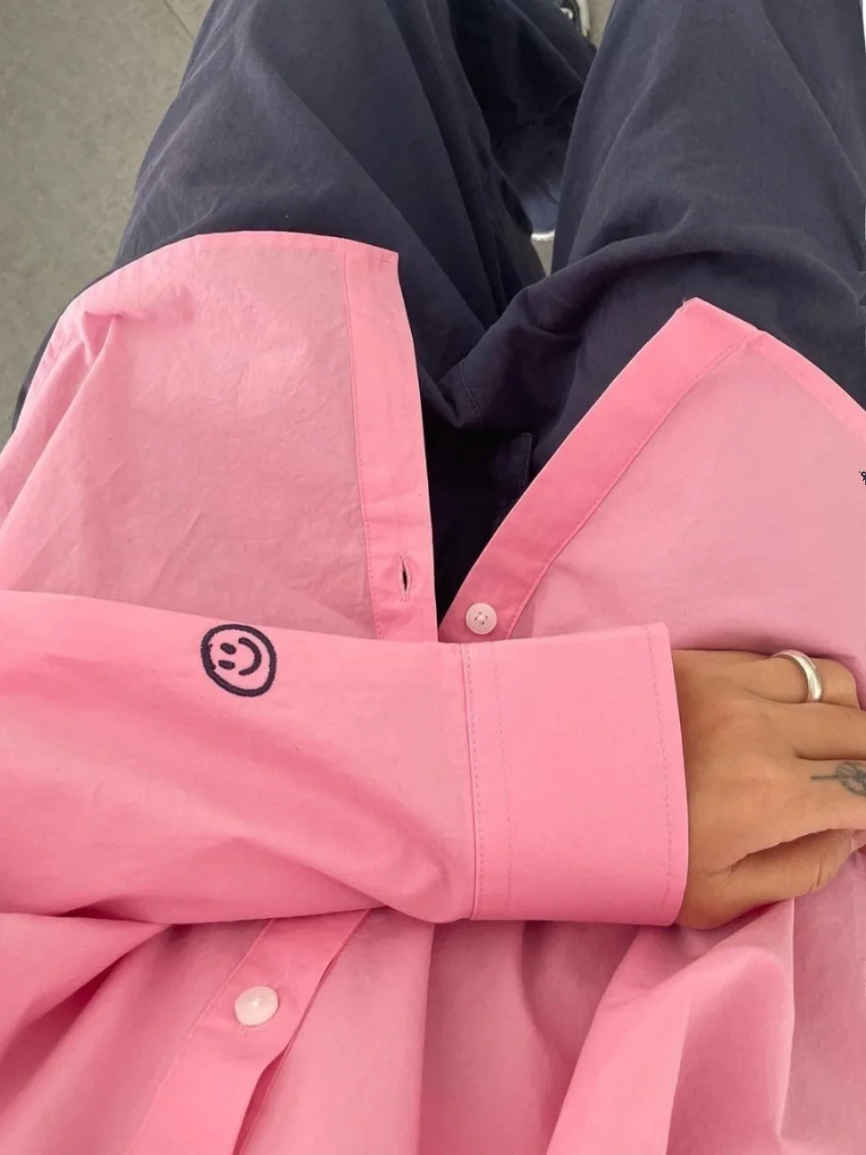 

Хлопковая рубашка с длинными рукавами и вышивкой в ​​виде медведя OOowl, повседневный топ с защитой от солнца для пар