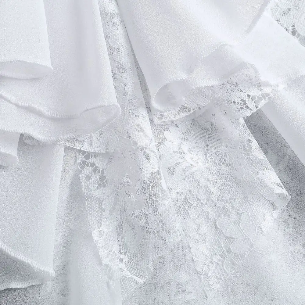 

Модный съемный кружевной воротник в винтажном средневековом стиле, элегантный многослойный воротник-руф в элизабетанском стиле для косплея