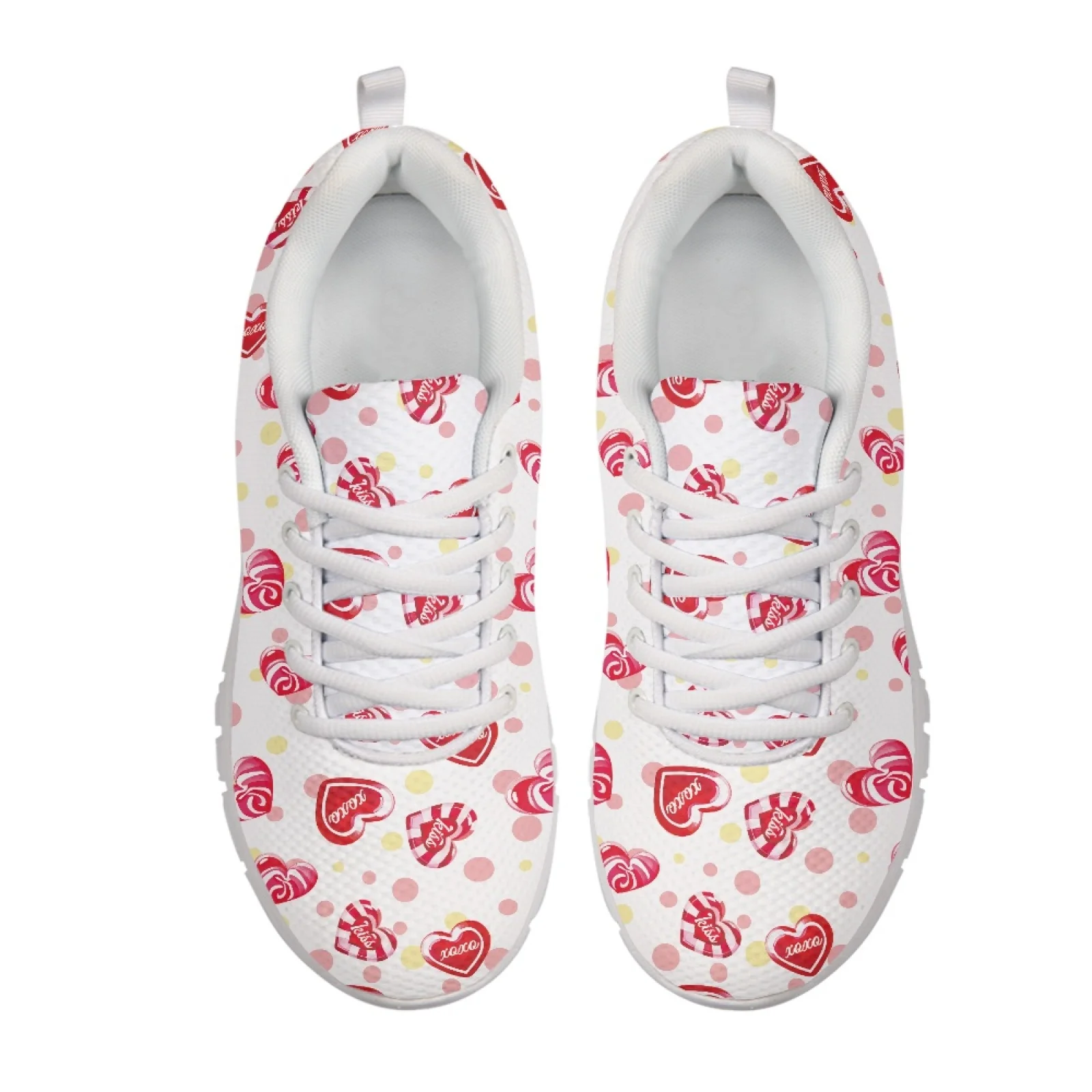 Coloranimal Heart-Shaped Clover Mesh & EVA Sole Women Running Shoes Breathable Athletic Shoe for Womens New Trend