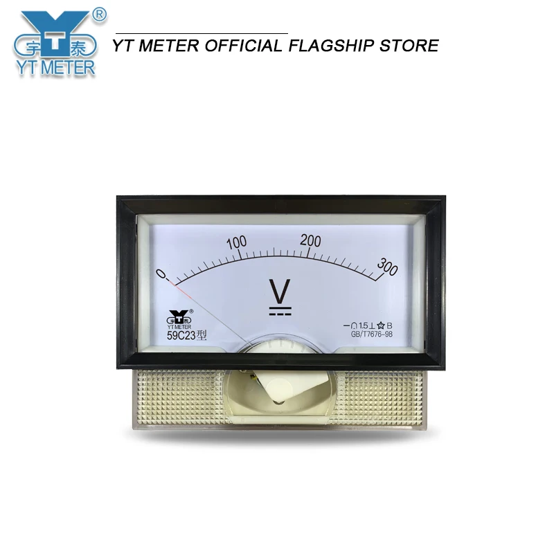 

59C23 DC voltmeter 5V 10V 15V 20V 30V 50V 100V 150V 200V 250V 300V 450V 500V 600V 1000V with black frame instrument