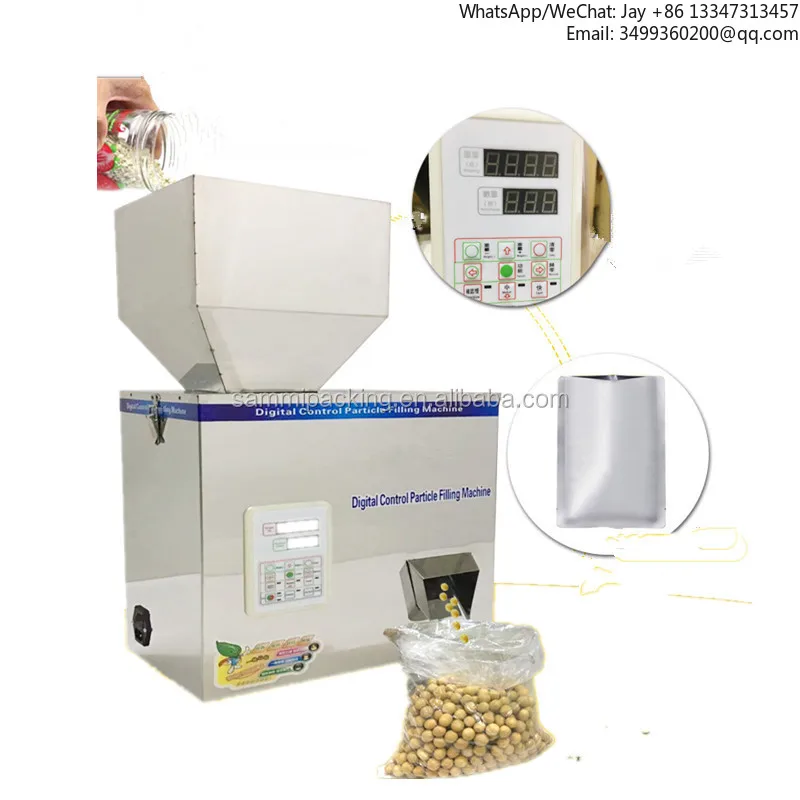 

5-500g Granular Filling Machine Tea Leaf Packing Particle Powder Filler Racking Machine Rice Nut Sesame Herb Weighing Machine
