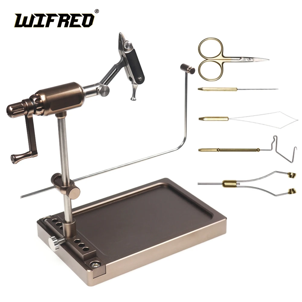 

Wifreo 360° Rotary Fly Tying Vise Artificial Flies Making Tool with Base Adjustable Fly Fishing Equipment Lure Maker Tackle Kit