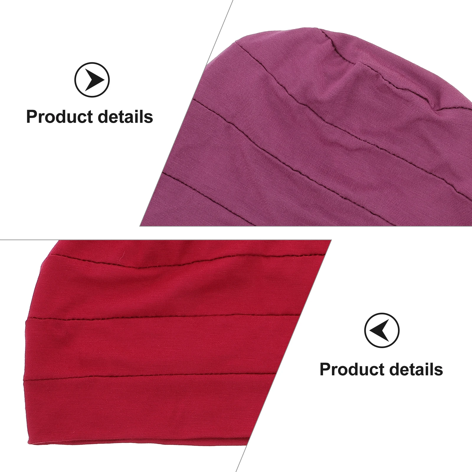 

2pcs Cotton Sleep Caps Night Head Cover Hair Protection Face Wash Dust Proof Elastic Lightweight Portable Gift For Family