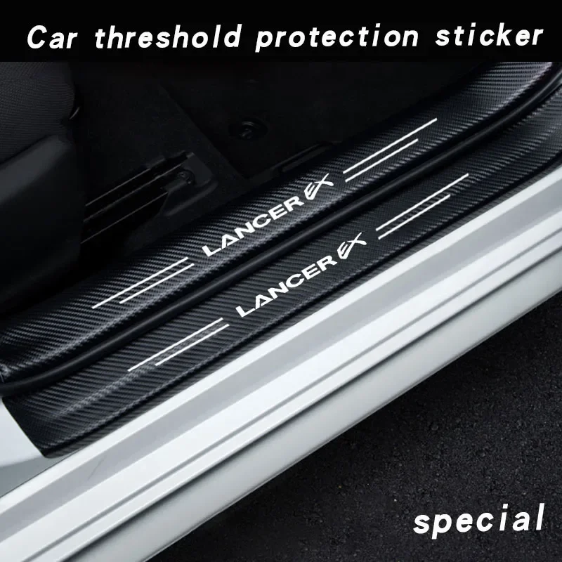 

Lancer EX Car Door Sill Threshold Protector Sticker Carbon Fiber Anti-Scratch for Pajero, Triton – Interior Door Guard