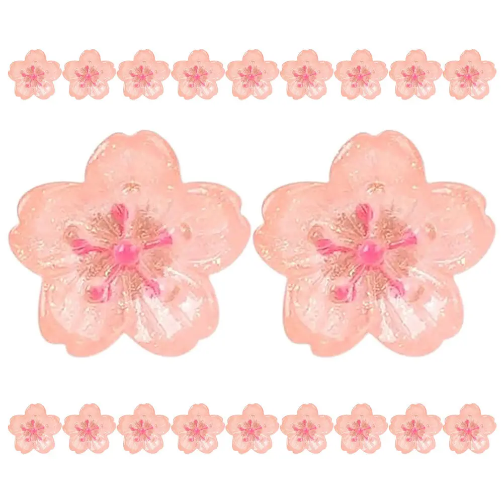 

30 шт. эстетичных кнопок-гвоздиков с цветами вишни из смолы для пробковой доски, настенного декора, офиса