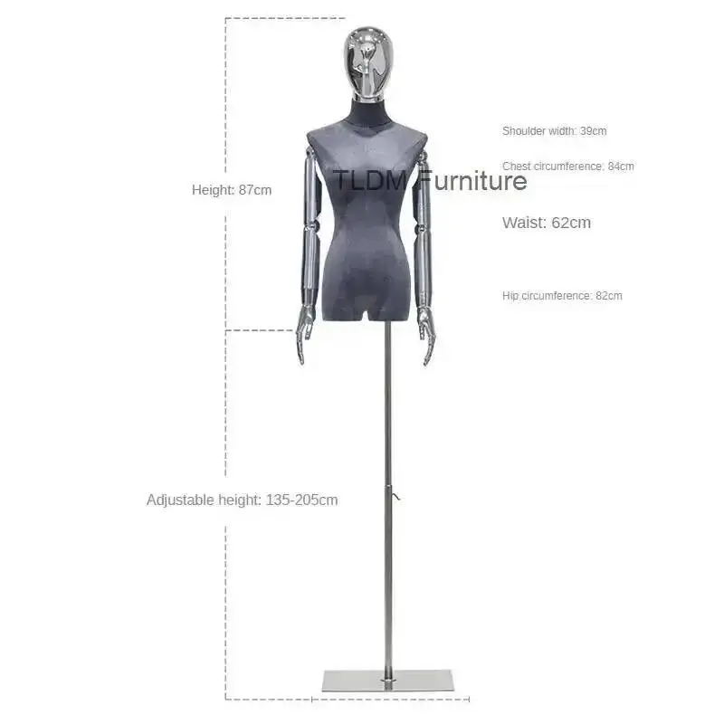 

High-end Mannequins for Women's Clothing Half-length Modern Mobile Dummy Mannequins Creative Deerskin Mannequins for Shops H
