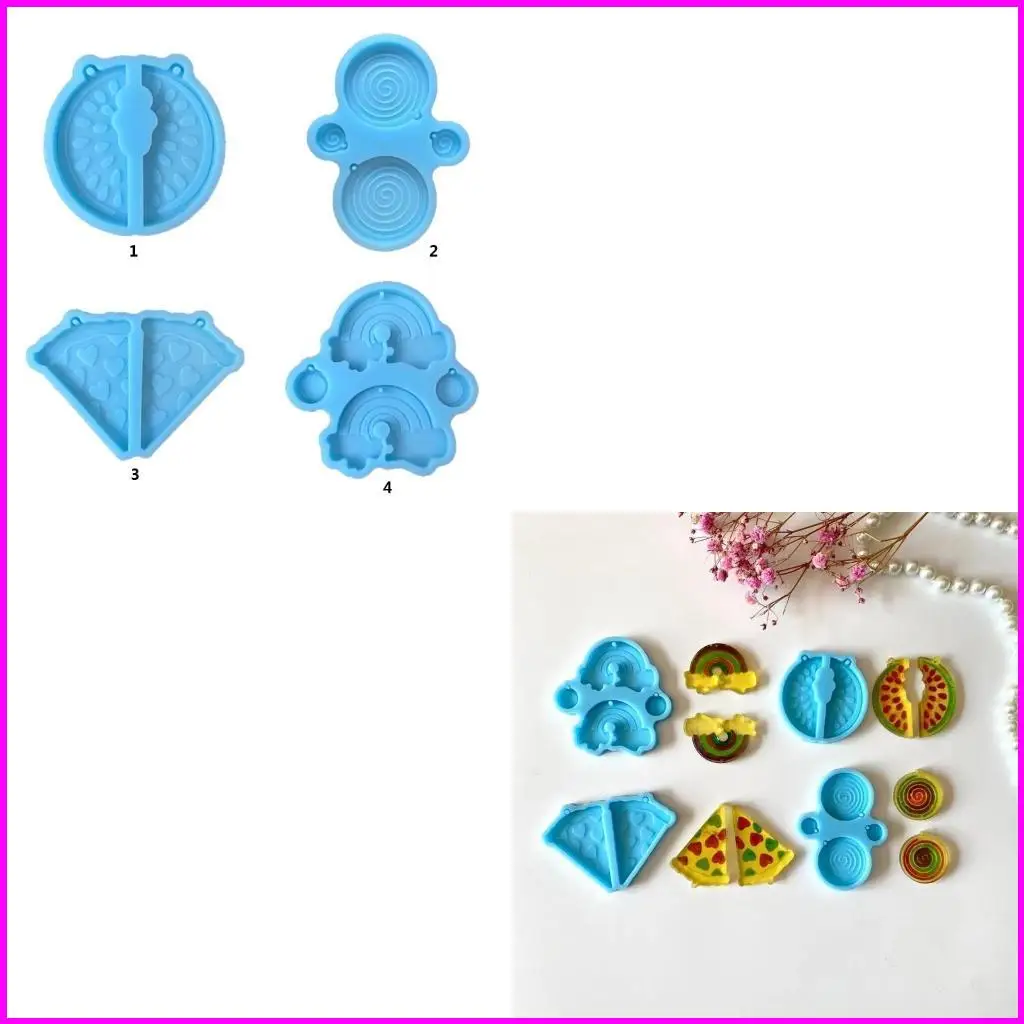 

Watermelon Lollipop Eardrop Danglers Earrings Resin Mold DIY Crafts Polymer Clay Epoxy Mold Handmade Jewelry Mold