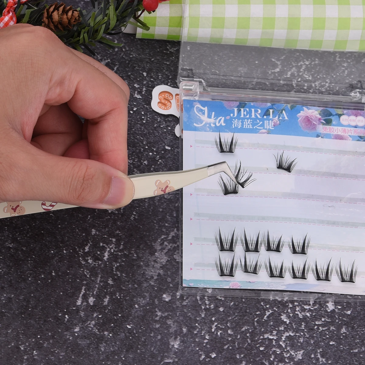 1個/2個入り まつげエクステ用ピンセット まつげエクステツール 高精度 まつげエクステ用ピンセット