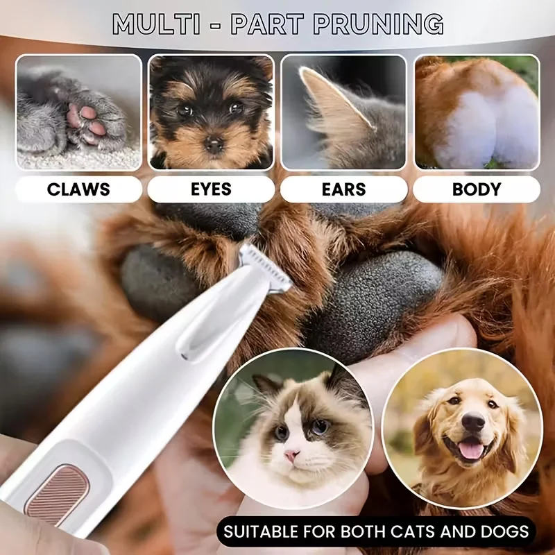 Home Pet Electric Clipper, USB Charging Cat and Dog Hair Trimmer, Suitable for Trimming Pet Eye, Ear, Face, and Buttocks Hair