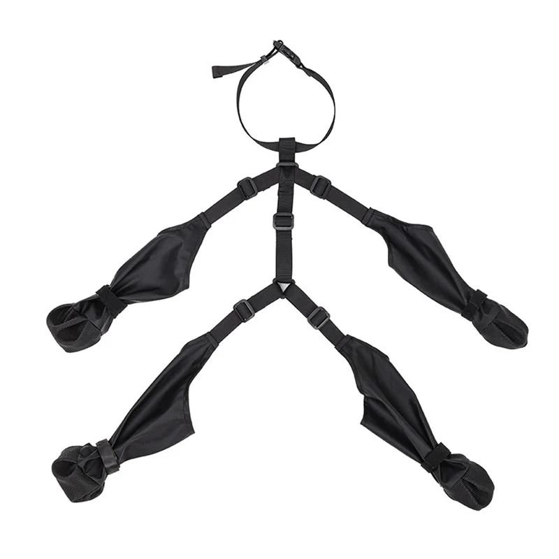 أحذية الكلب مقاوم للماء قابل للتعديل حذاء الكلب يوم المطر الحيوانات الأليفة تنفس أحذية للمشي في الهواء الطلق لينة الفرنسية البلدغ الكفوف دائم-M-Y #4