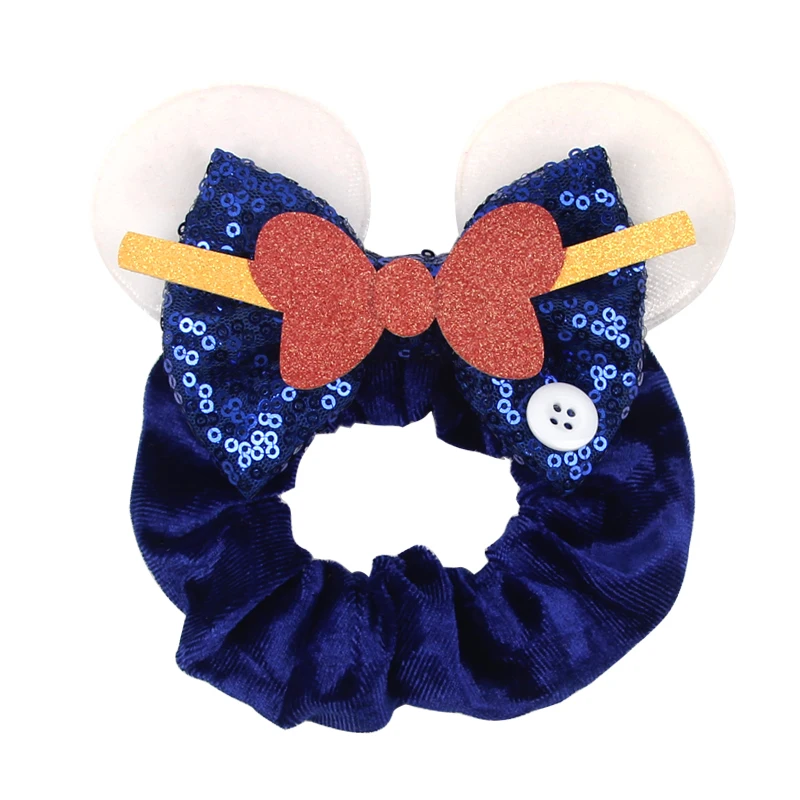 Disney Mouse Oren Fluweel Scrunchies Girls Rope Ponytail Holder Christmas Headband Festival Elastic Hairband Diy Haaraccessoires