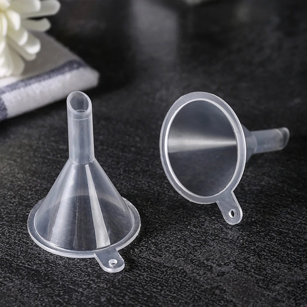 10pcs Conomic Small Funnel Multipurpose Houseware Plastic Subpackage Funnel Easy Clean Allocation Tool Mini Cosmetic Subpackage