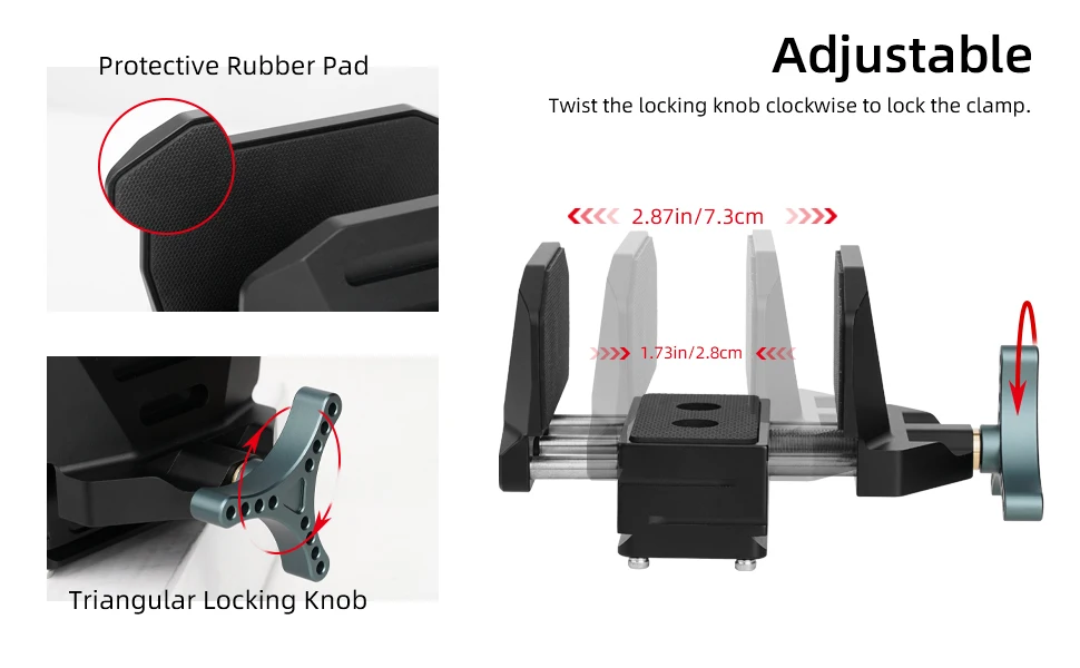 XILETU Sattel Gewehr Halterung Clip Metall Pistole Clip Rack für Jagd Stativ Getriebe Zubehör (Einstellbar) – Detail 4