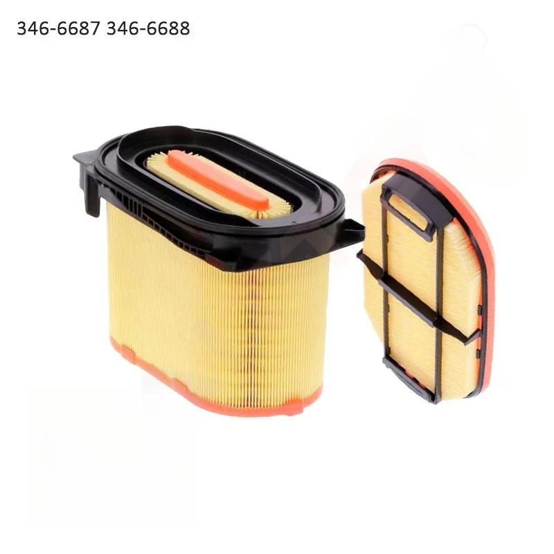 

Air Filter 346-6687 346-6688 C30400 CF2631 P639058 Replace for Caterpillar Tractor D3 D4 D5 415F2 416F 416F2 420F 422F 422F2