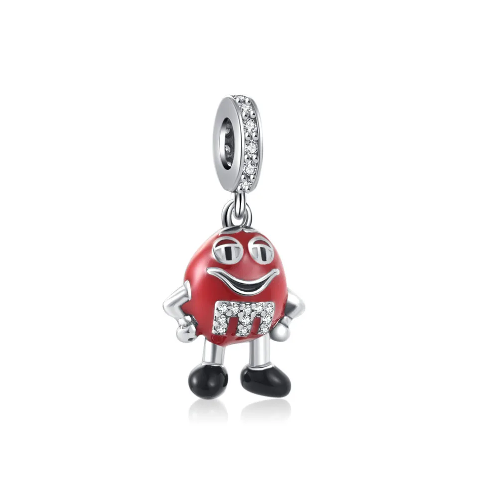 Fine 925 Silver Fit Original Bracelet Europe Cute Cartoon Doll Series Dangle Charm Beads Necklace Pendant Diy Women Jewelry Gift