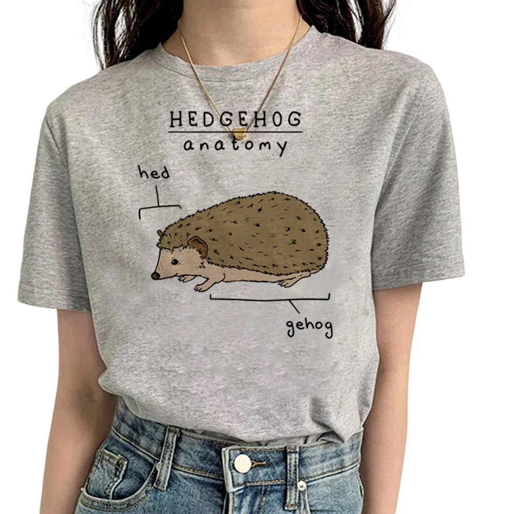 

Hedgehog tshirt women Japanese t shirt girl Japanese graphic manga clothes