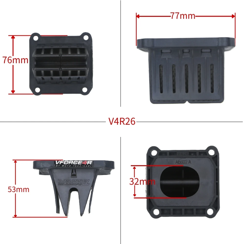 V4R26 Motorcycle Reed Valve Vforce 4 Carbon Fiber For KTM125 KTM300 300cc Husqvarna TE TC Beta GasGas Enduro MX
