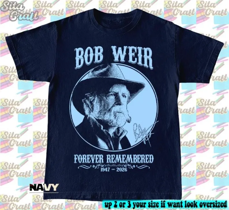 Bob Weir T-shirt Cotton Causal Oversized Y2k Tee Men Women Commemorative Short Sleeved Streetwear Hip Hop Female Male Clothing