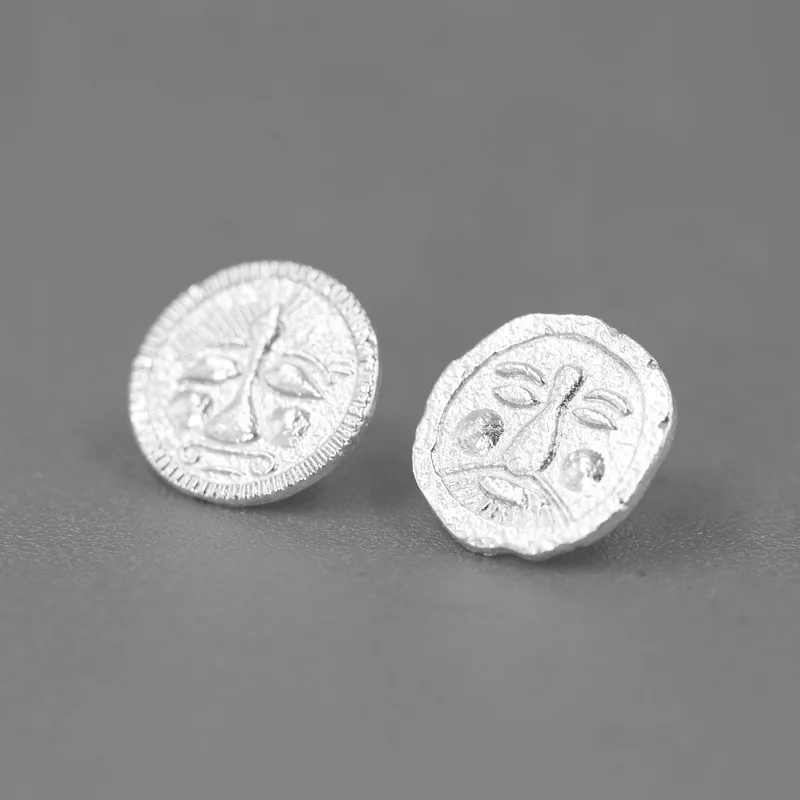 Miracle Sterling Silver 925 Embarrassed To Smi Cultural Six Dynasties Human Face Ti Shape Earrings New Chinese National