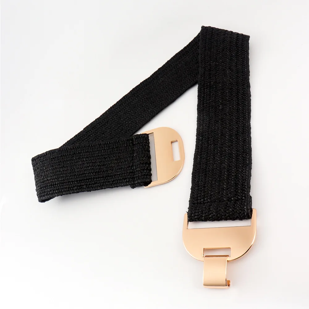 Letni Nowy PP Trawa Pas Biodrowy Damski Elastyczny Tkany Elastyczny Pasek Personalizowany Gładki Geometryczny Klamra Uniwersalny Pasek