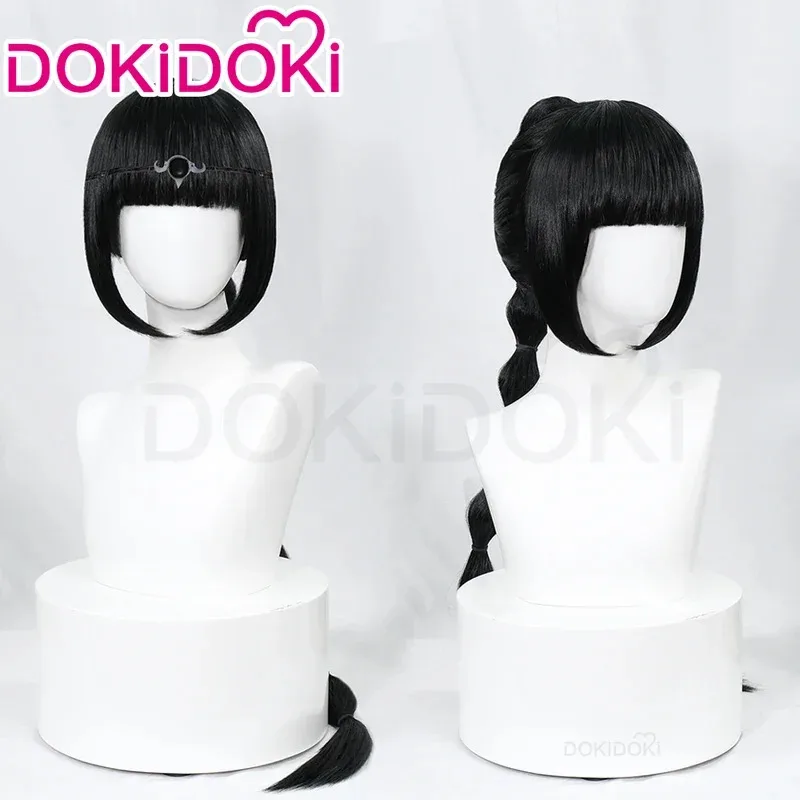 

В НАЛИЧИИ парик Shadowheart, игровой парик для косплея DokiDoki, женский длинный черный парик 100 см, Shadowheart, косплей, бесплатная шапочка для парика