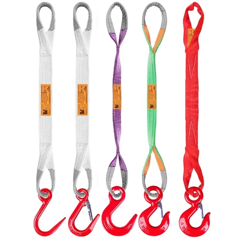 Hook Lifting Straps Thicken Lifting Sling 5-ton Load Capacity Forged From Fine Steel Single-head Hook Forklift Sling Combination