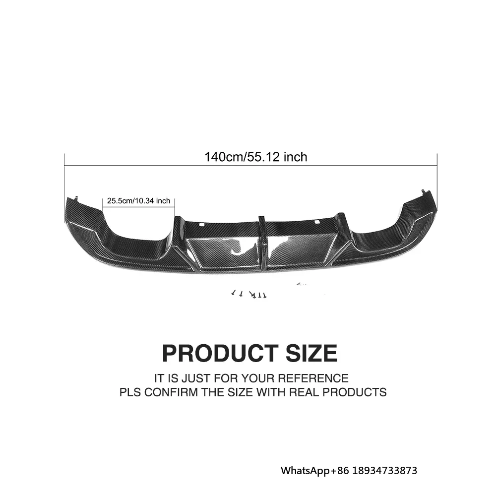 Labio difusor trasero de fibra de carbono GOLF VII R para Volkswagen VW GOLF 7 MK7 R R-LINE 14-17