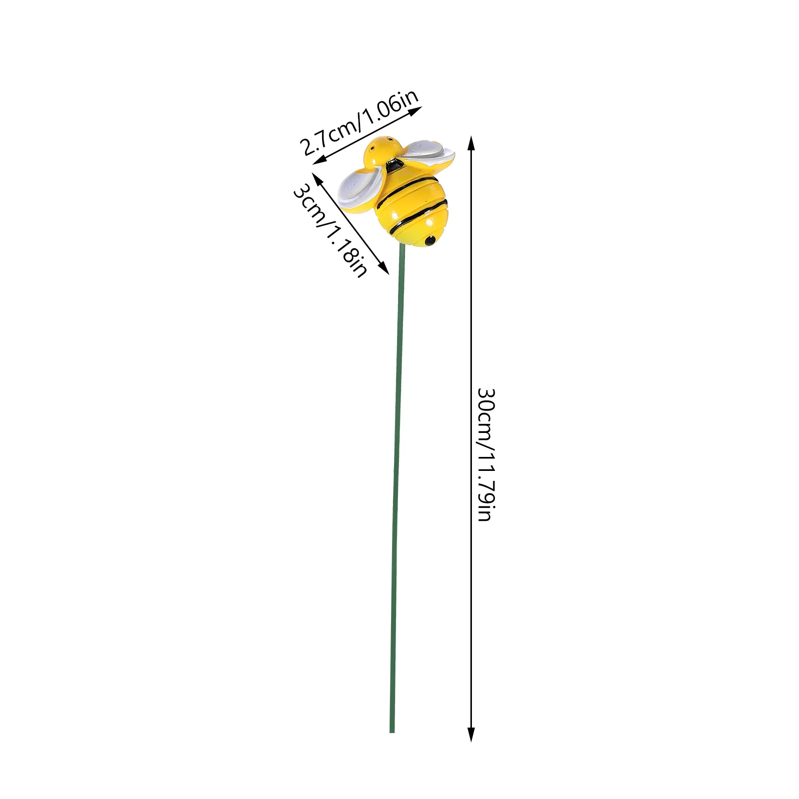 10 Pcs Cartoon Bee Garden Decor Stakes Metal Plastic Planter Pot Stick Yard Sign Outdoor Patio Decoration Iron Vivid