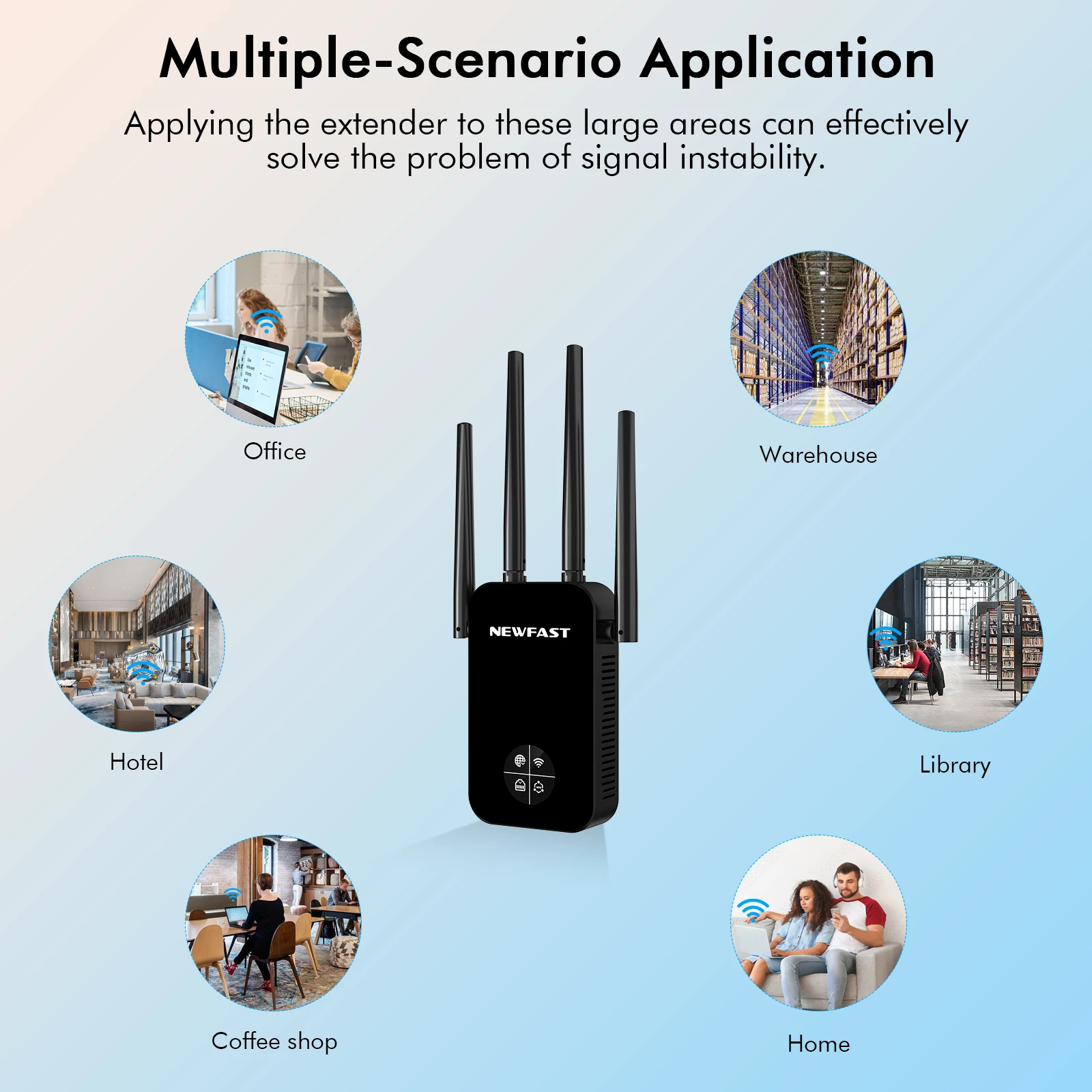 AC1200 WiFi 5 повторитель маршрутизатор двухдиапазонный 2,4G и 5,8 ГГц беспроводной Wi-Fi удлинитель Amplificador 4 антенна гигабитная для дома