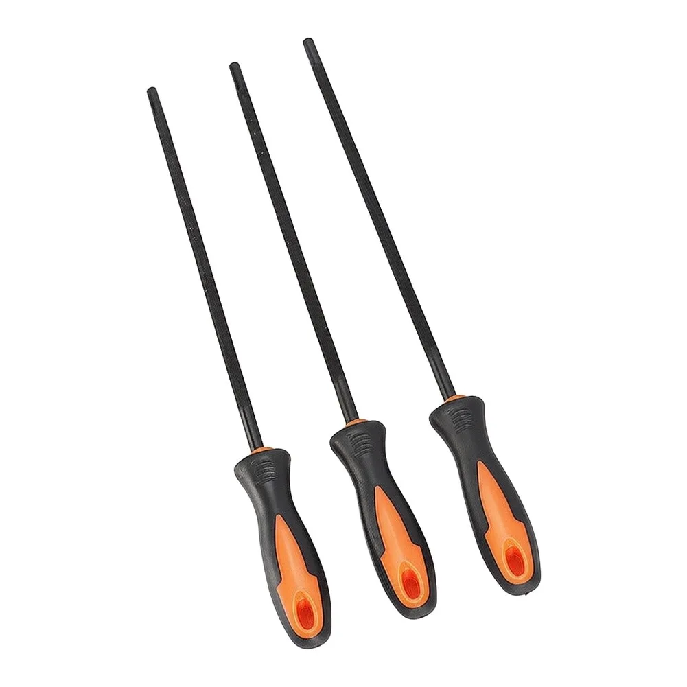 Orange for chainsaw Round File Silicone Sealant Tough Condition Resistant Peak Efficiency Restoration Steel Construction