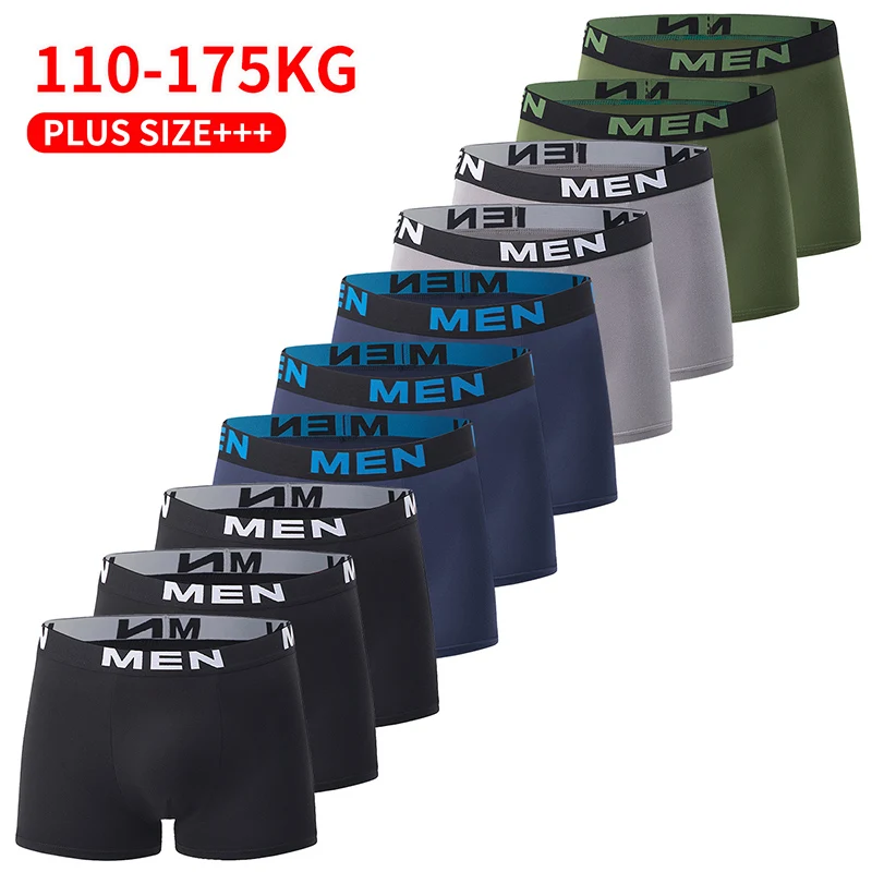 4/10Pcs Set Of Four Seasons Men's Plus Size Fat Version 1xl-7Xl Square Leg Pants Comfortable And Soft Flat Leg Pants Home Shorts