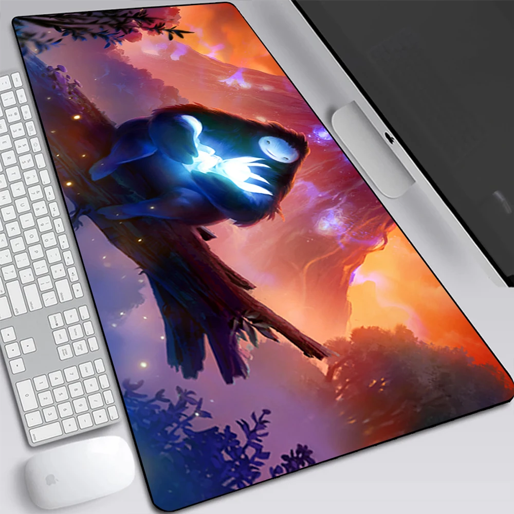 Ori e a floresta cega grande gaming mouse pad computador mousepad teclado tapete de mesa computador computador gamer mouse esteira xxl escritório mausepad